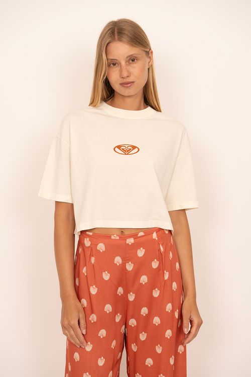 Blusa Roxy M/C New Logo Off White
