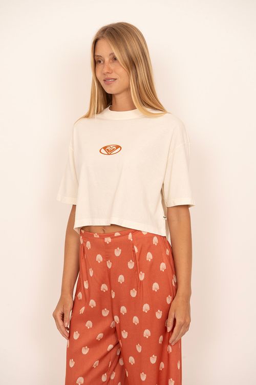 Blusa Roxy M/C New Logo Off White