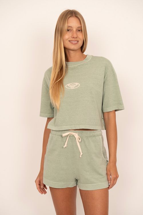 Blusa Roxy M/C New Logo Verde