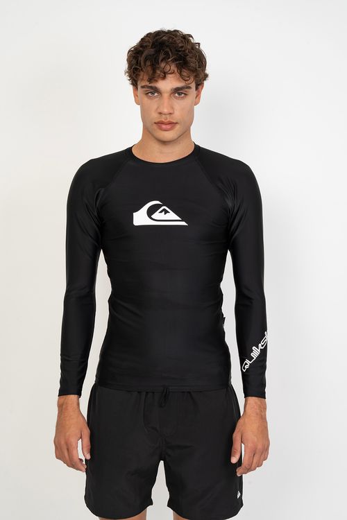 Camiseta Quiksilver Surf M/L All Times Preto