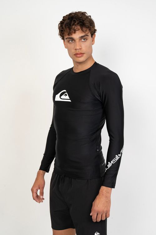 Camiseta Quiksilver Surf M/L All Times Preto