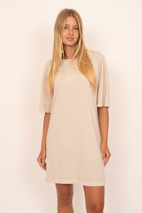 Vestido Roxy Overdressed Areia