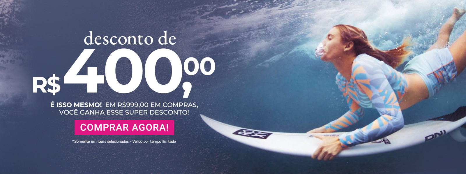 Desconto de R$400,00